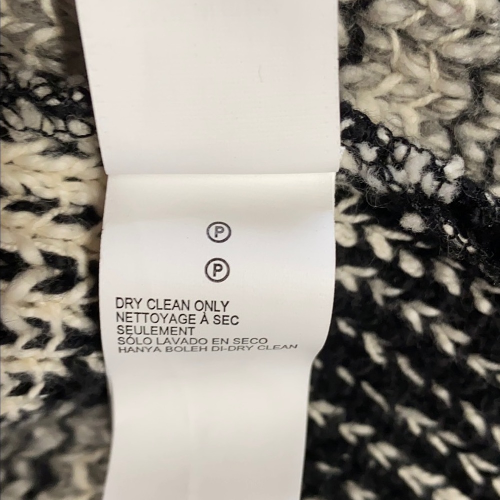 Lucky Brand Moto Sweater Jacket black/white sz XL - Picture 8 of 10